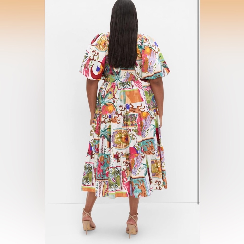 City Chic 22 Bohemian Whimsical Midi Dress - Picture 7 of 12